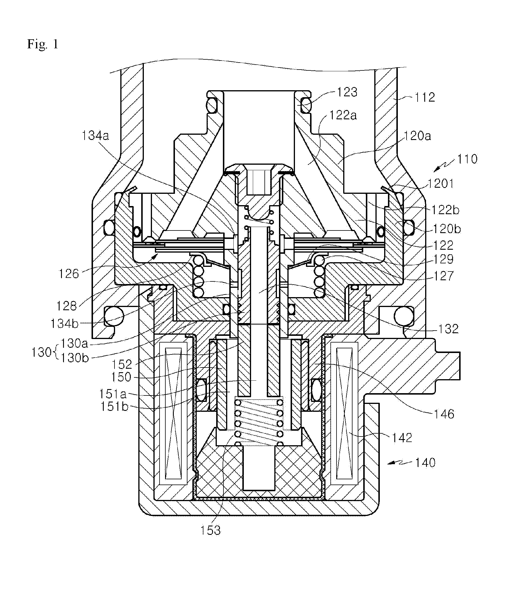 Damping force controlling valve assembly for shock absorber