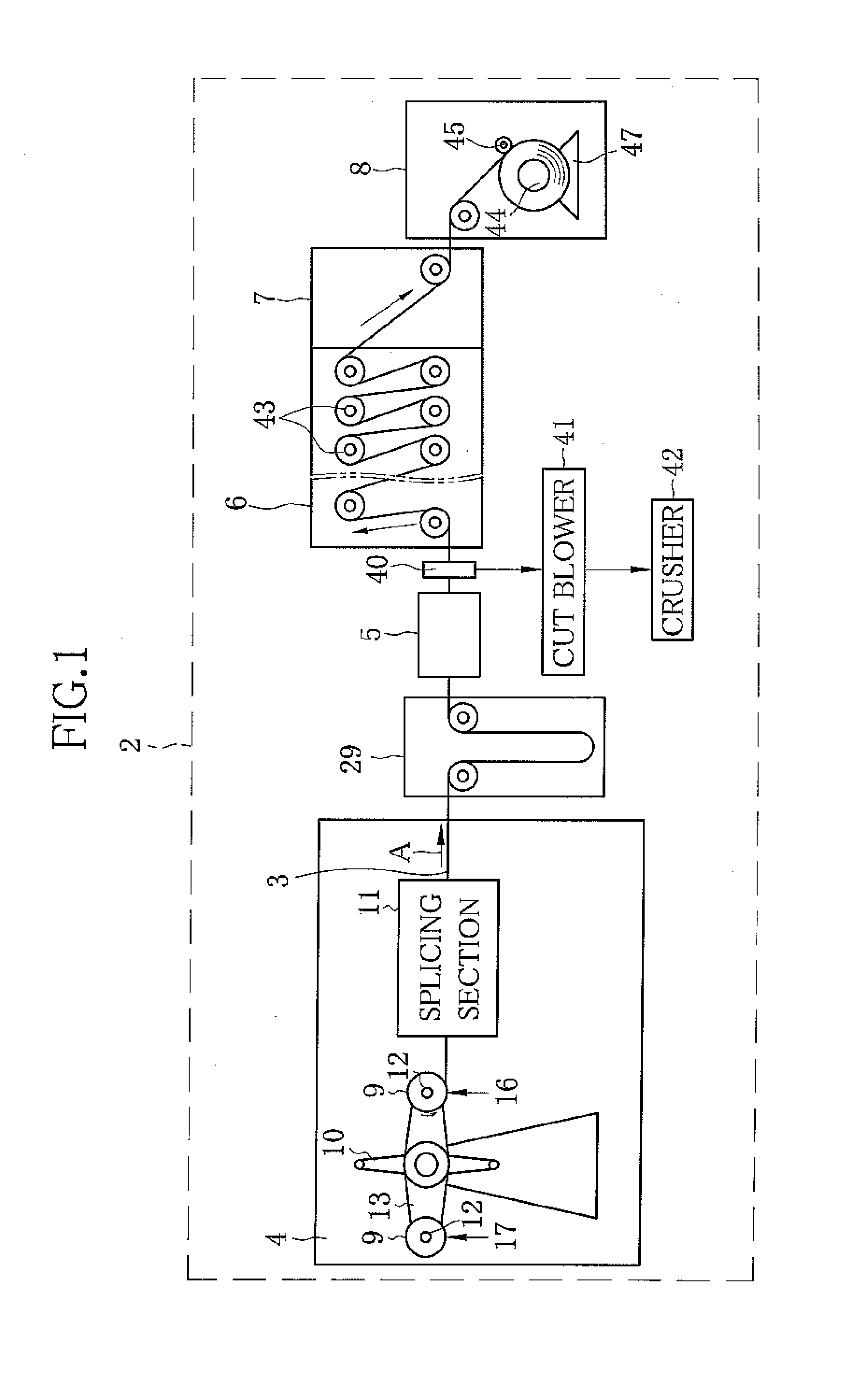 Polymer film splicing method and device, and stretching method