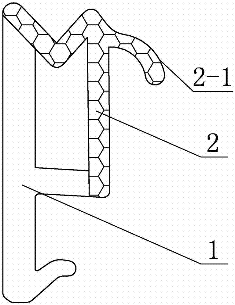 Sealing rubber strip for aluminum-coated wood window