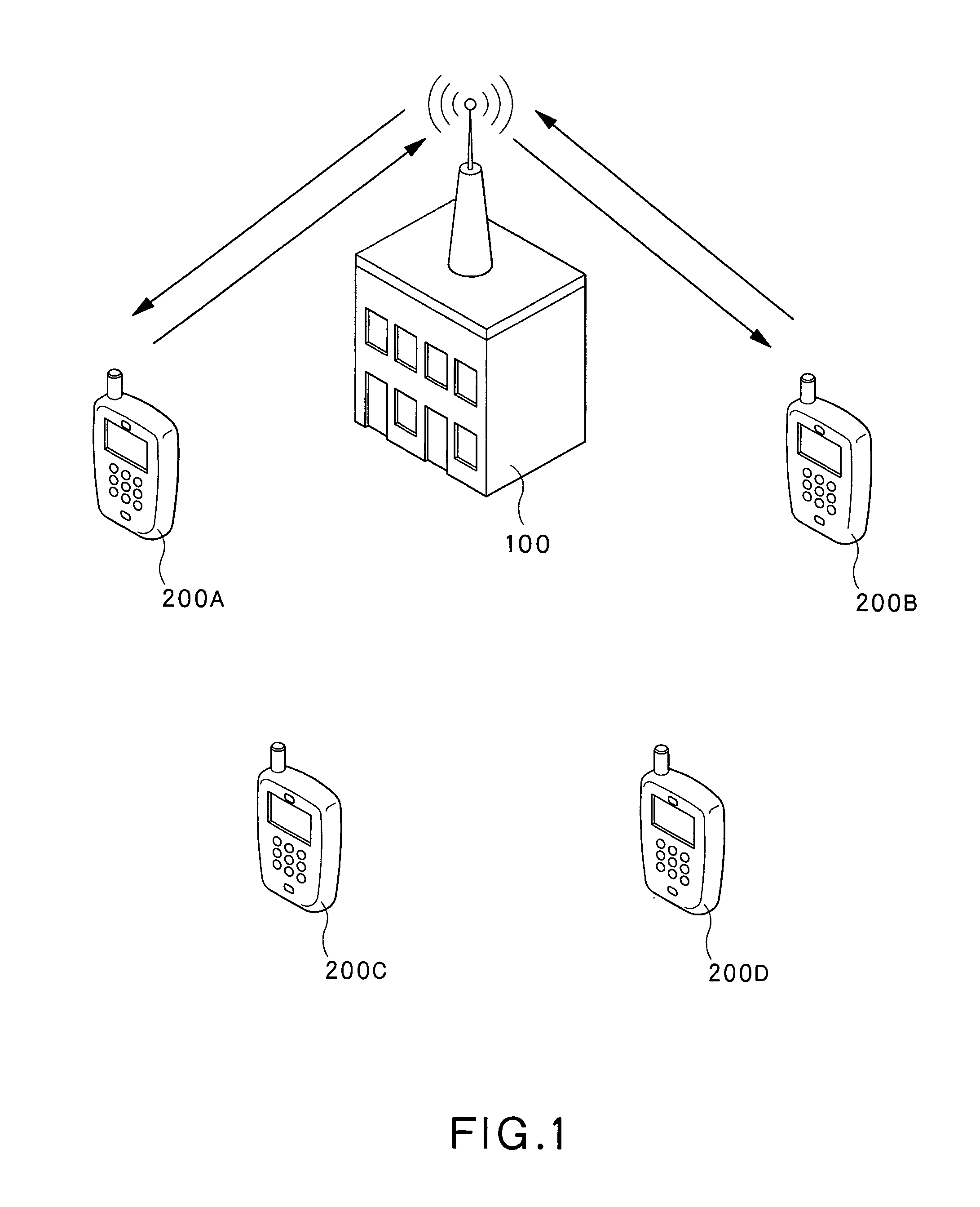 Radio repeating system, radio repeating apparatus, radio terminal operating method and radio repeating method