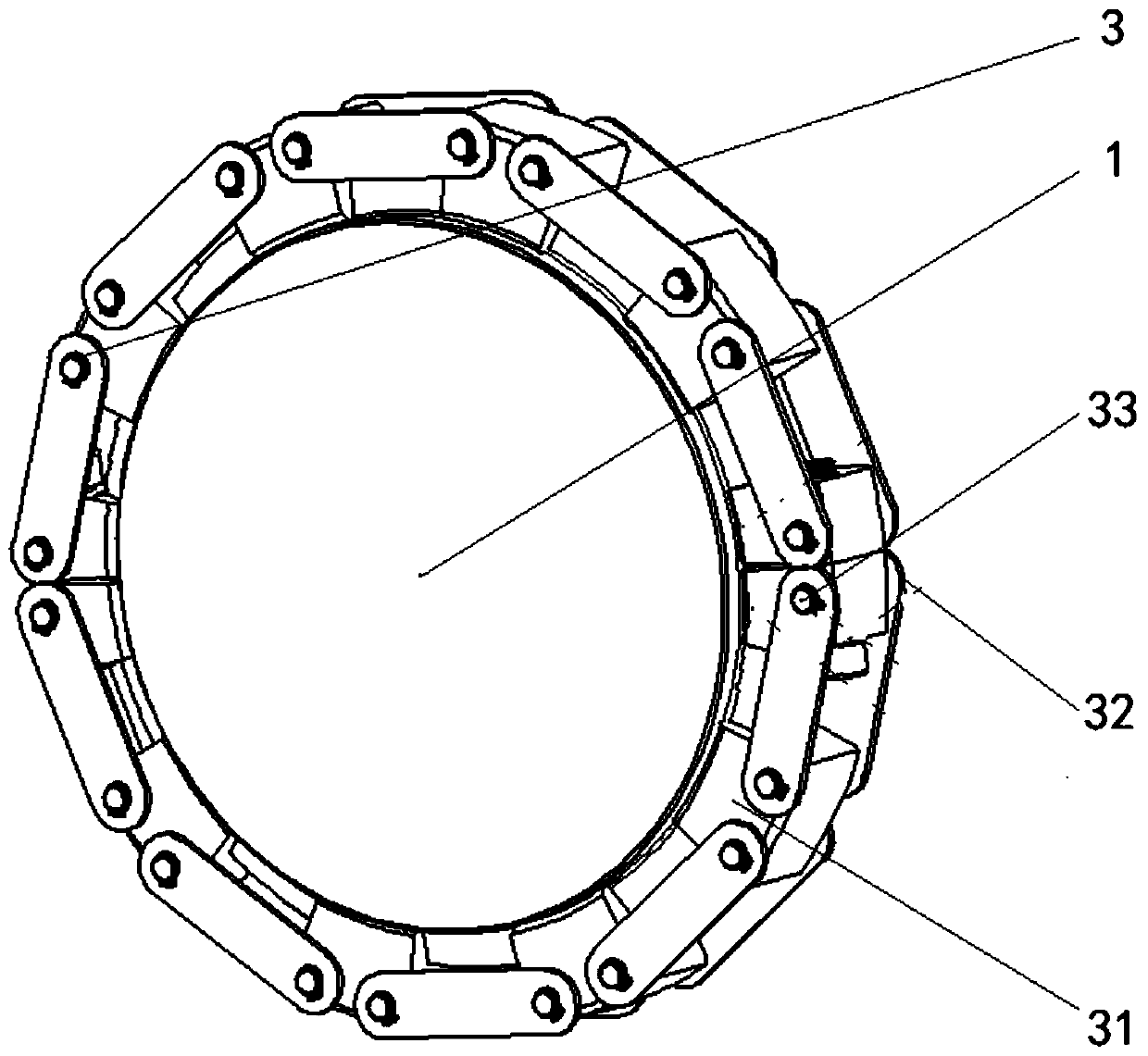 Knife edge sealing type quick-release flange assembly applied to accelerator vacuum system