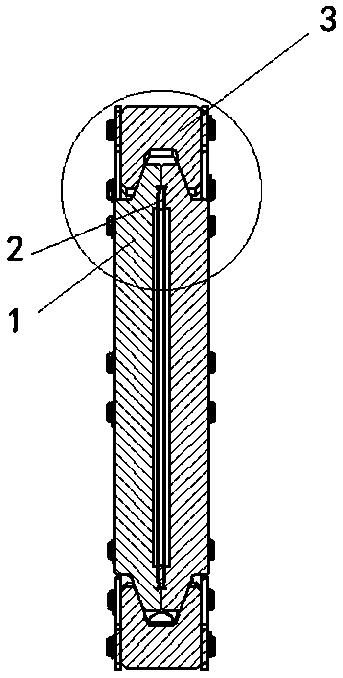 Knife edge sealing type quick-release flange assembly applied to accelerator vacuum system