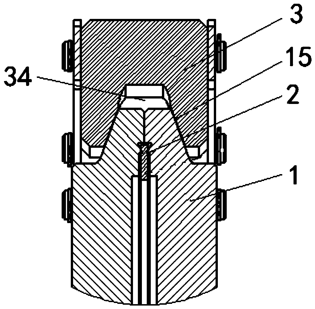 Knife edge sealing type quick-release flange assembly applied to accelerator vacuum system