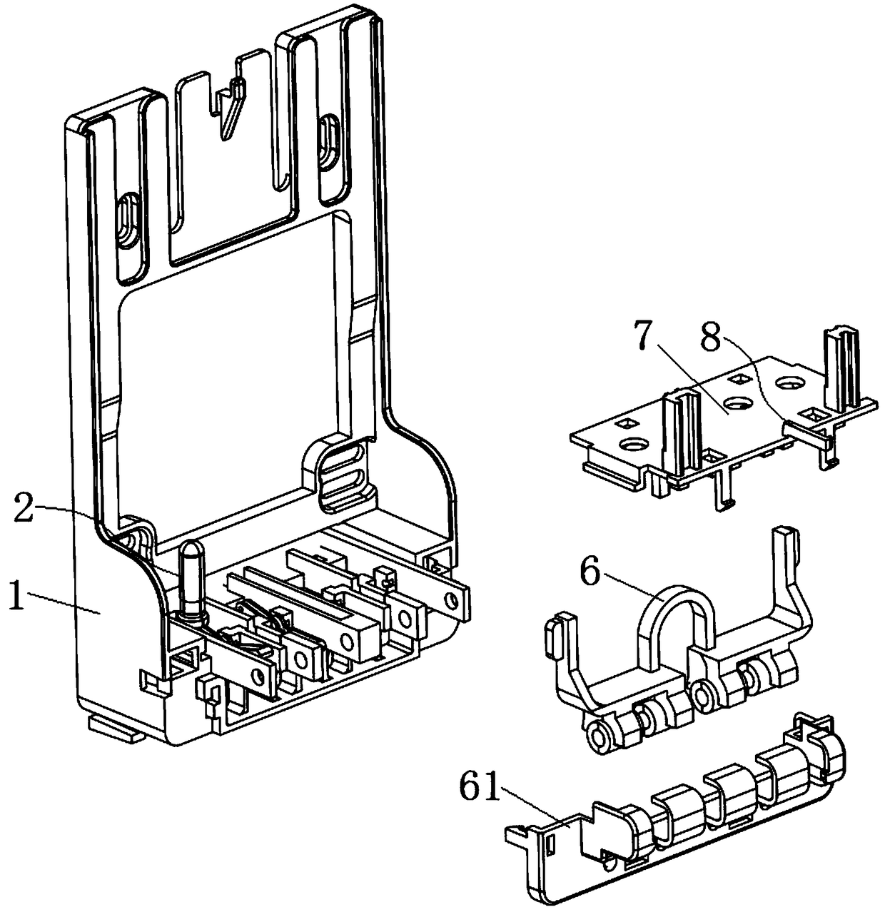 Electric energy meter plugging device with operation mechanism