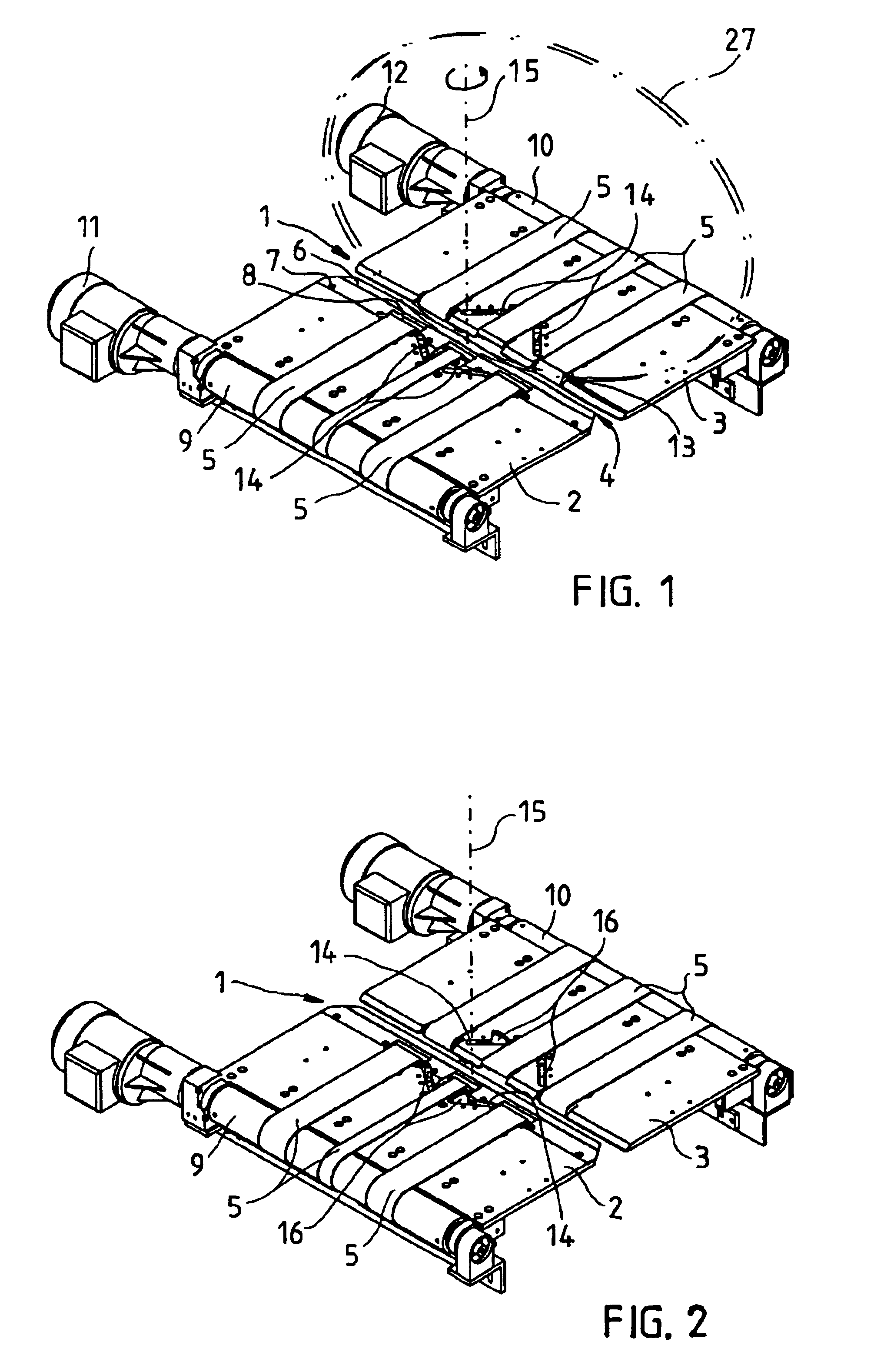 Rotating mechanism for conveyor systems