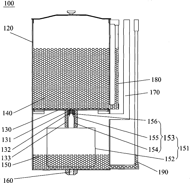 Liquid storing tank with fixed liquid discharge and atomizer with the liquid storing tank