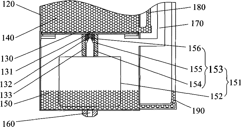 Liquid storing tank with fixed liquid discharge and atomizer with the liquid storing tank