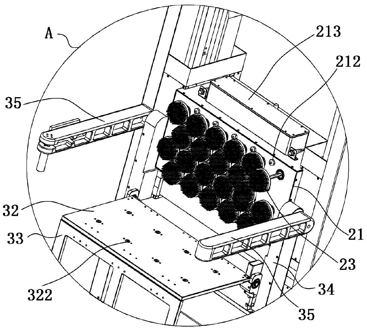 Self-adaptive full-automatic back rubbing machine