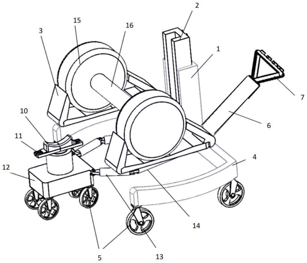 Civil aircraft wheel automatic lifting device and using method thereof