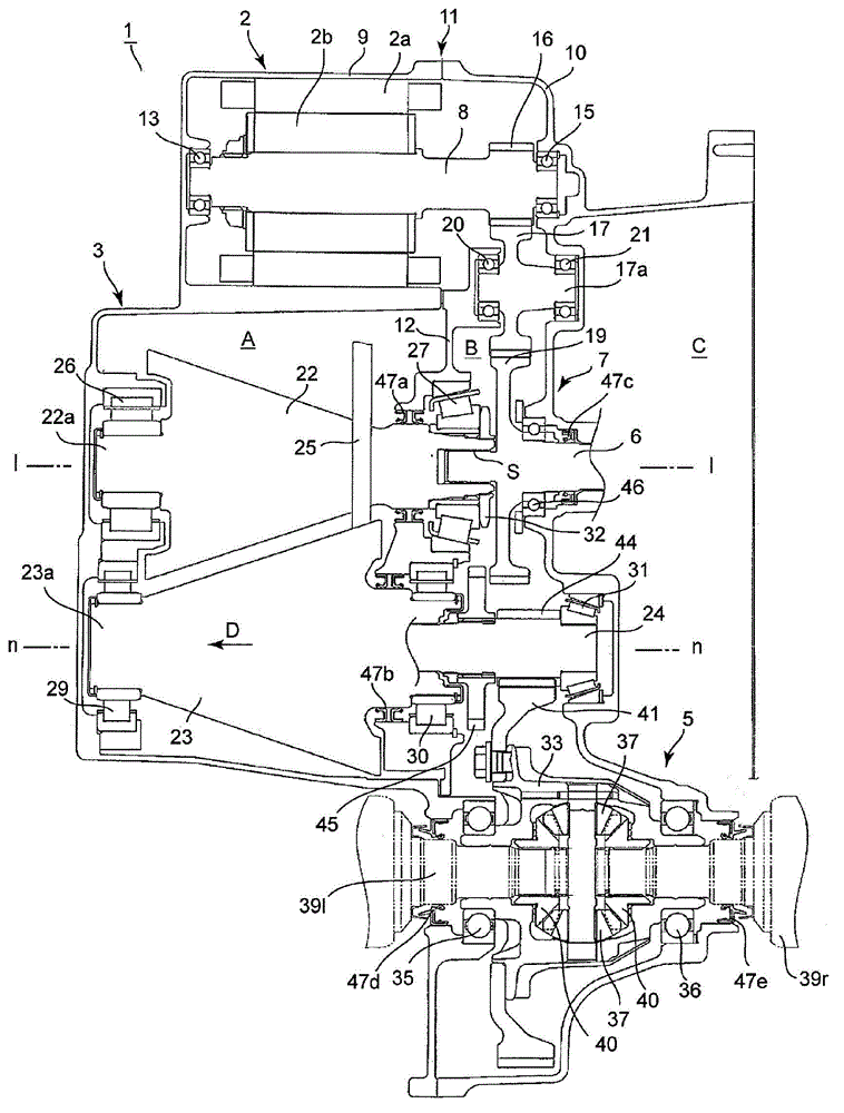 Hybrid drive device