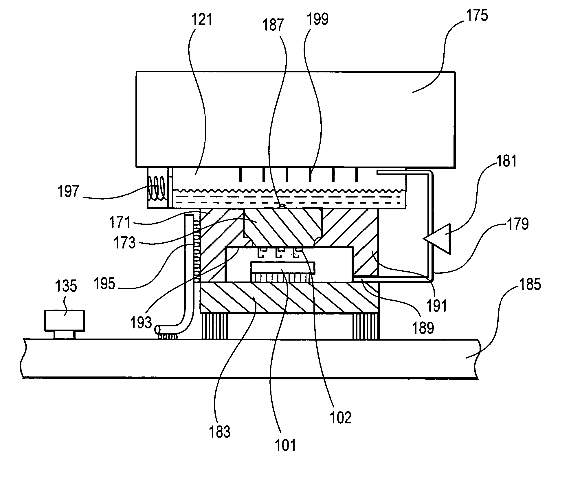 Spray cooling with spray deflection