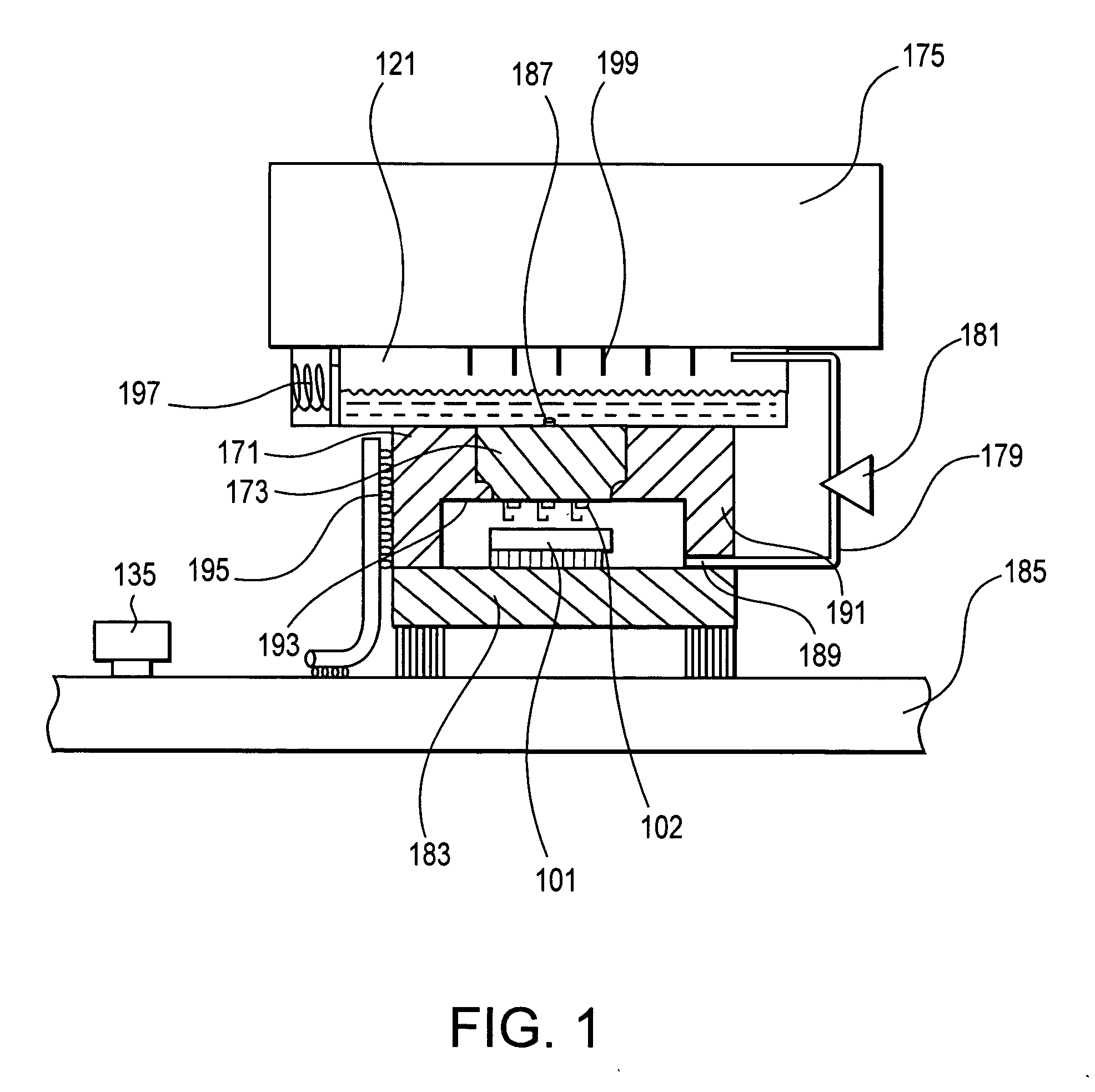 Spray cooling with spray deflection