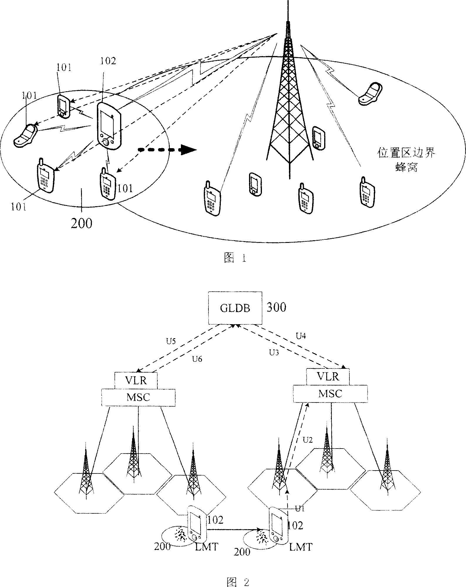 Block position managing method based on mixed mobile network