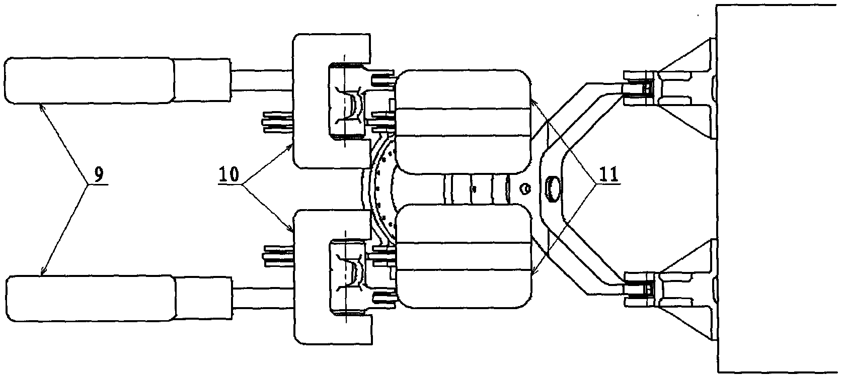 Rolling type universal joint movement mechanism