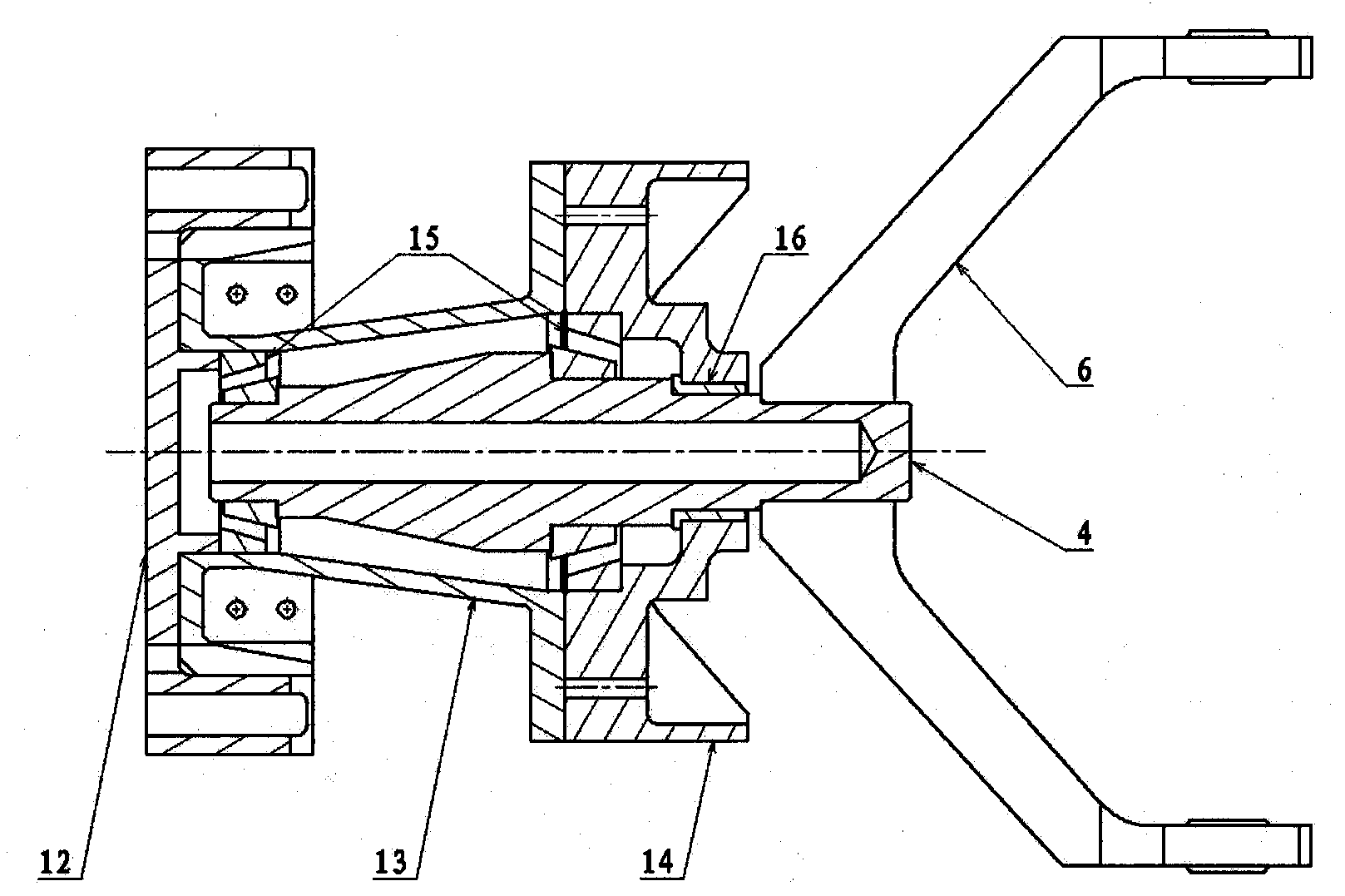 Rolling type universal joint movement mechanism