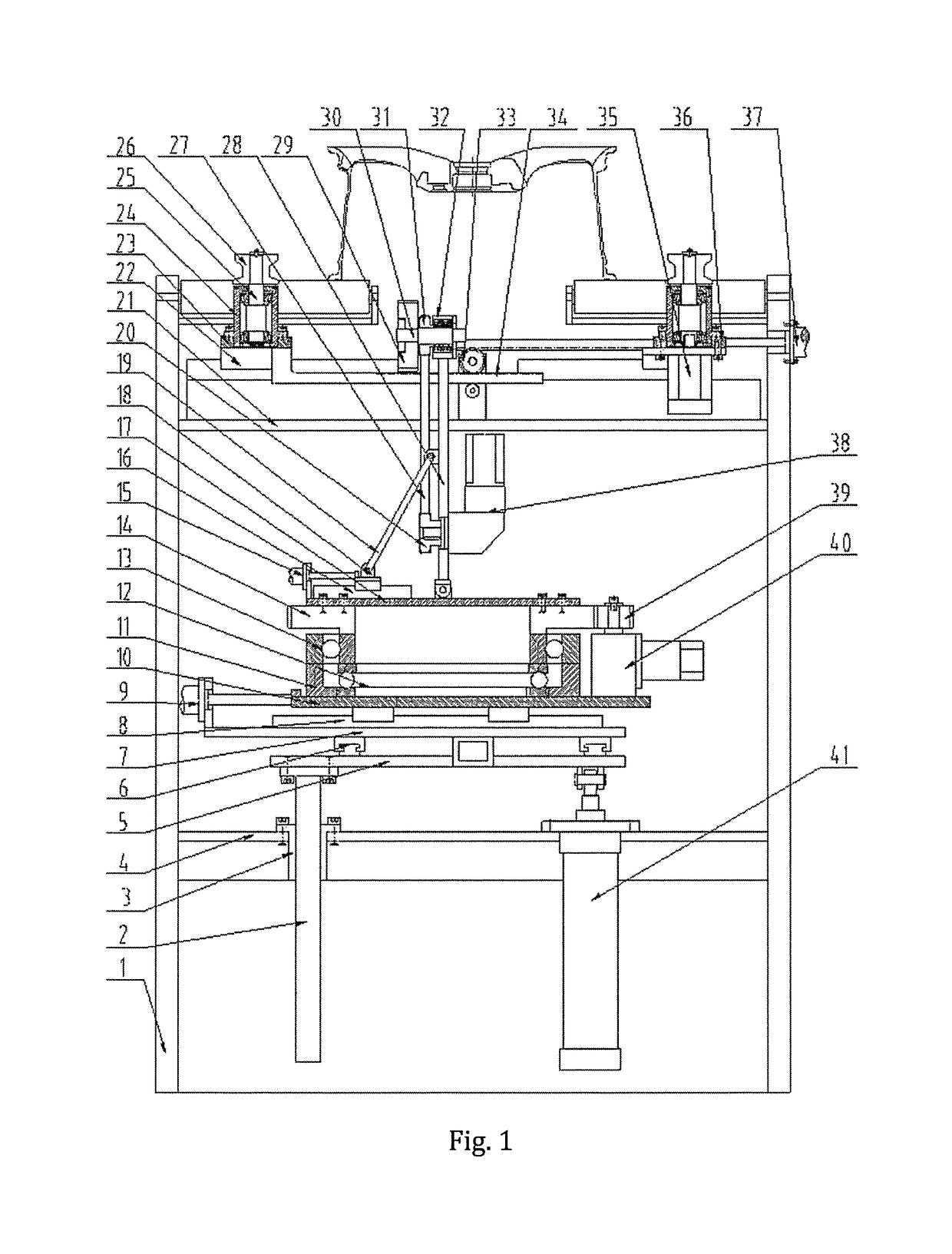 Rotary type wheel deburring device