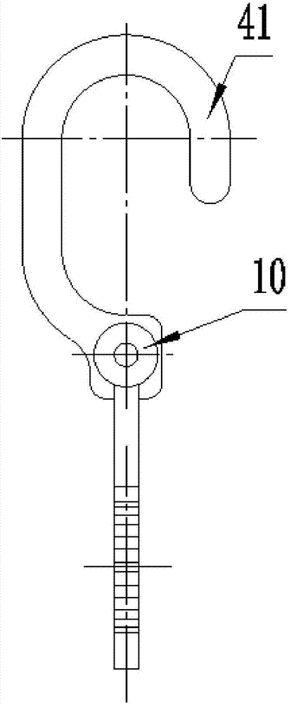 Movable type foot nail hook