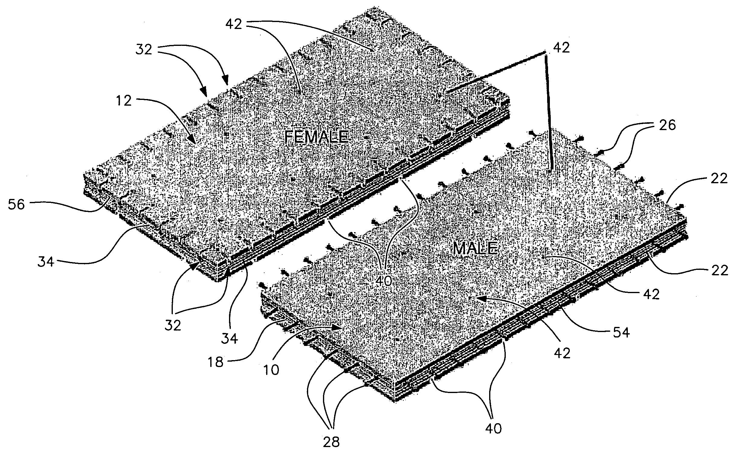 Precast concrete slab system and method therefor