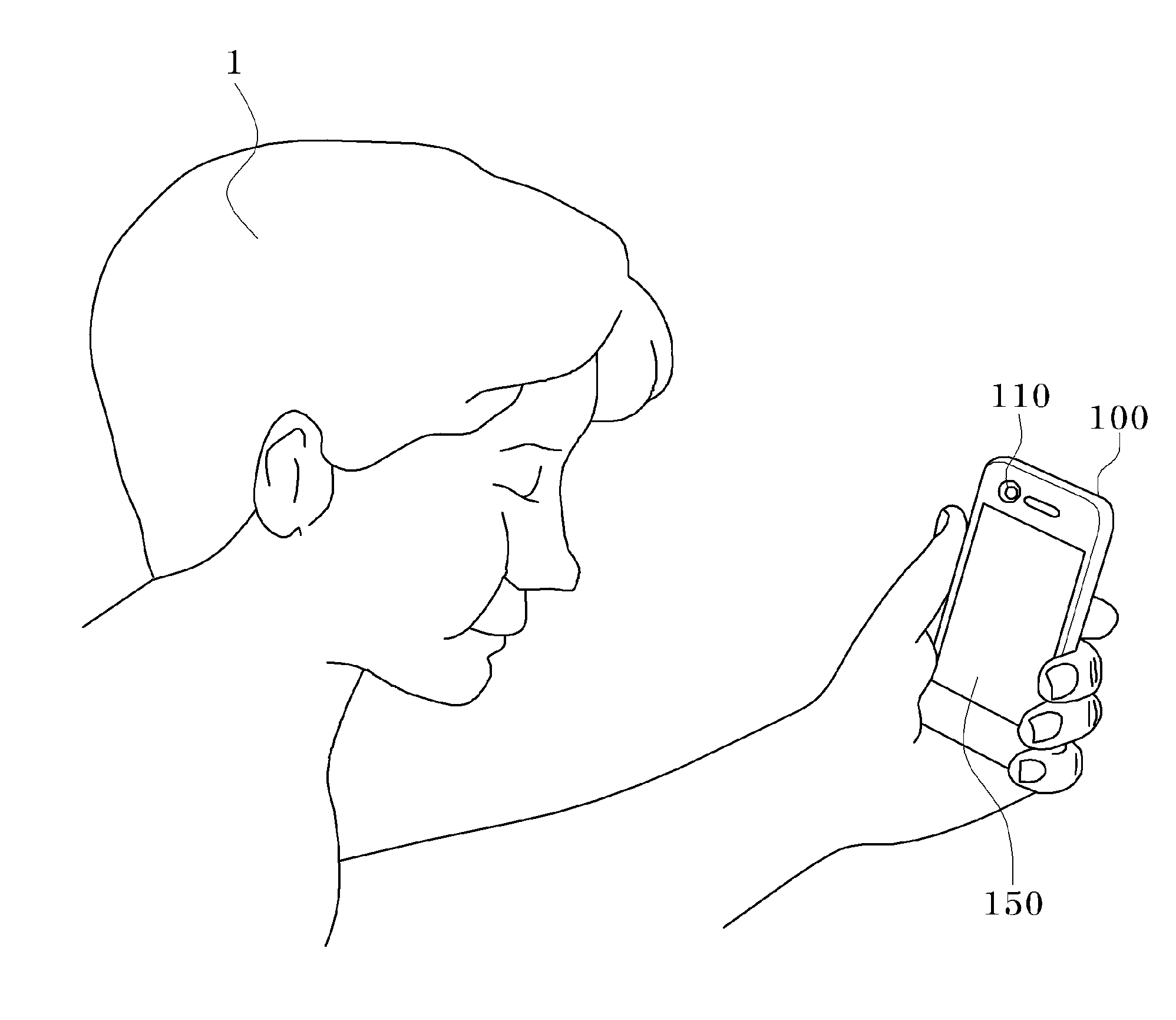 Command input method of terminal and terminal for inputting command using mouth gesture