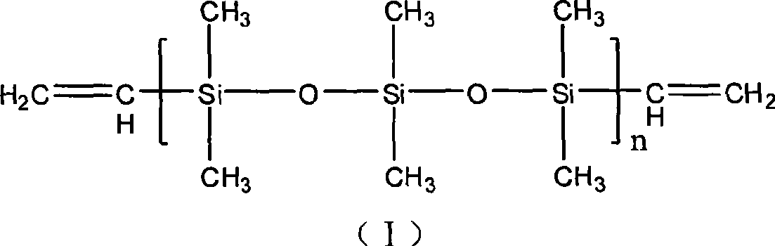 End vinylsiloxane rubber cold curing method with controllable time of operation