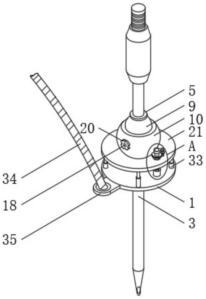 Supporting device for thoracic diagnosis puncture of pneumothorax patient