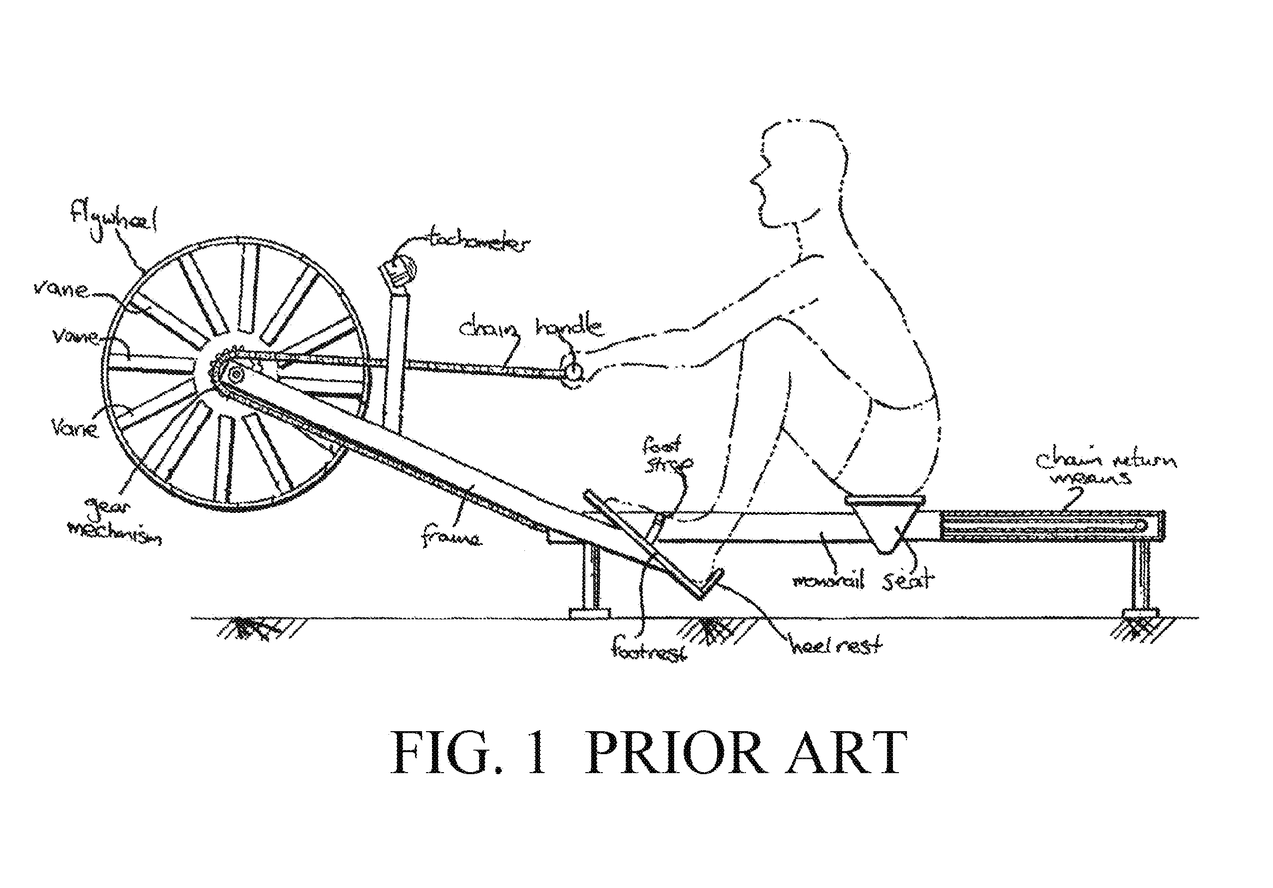 Rowing machine simulator