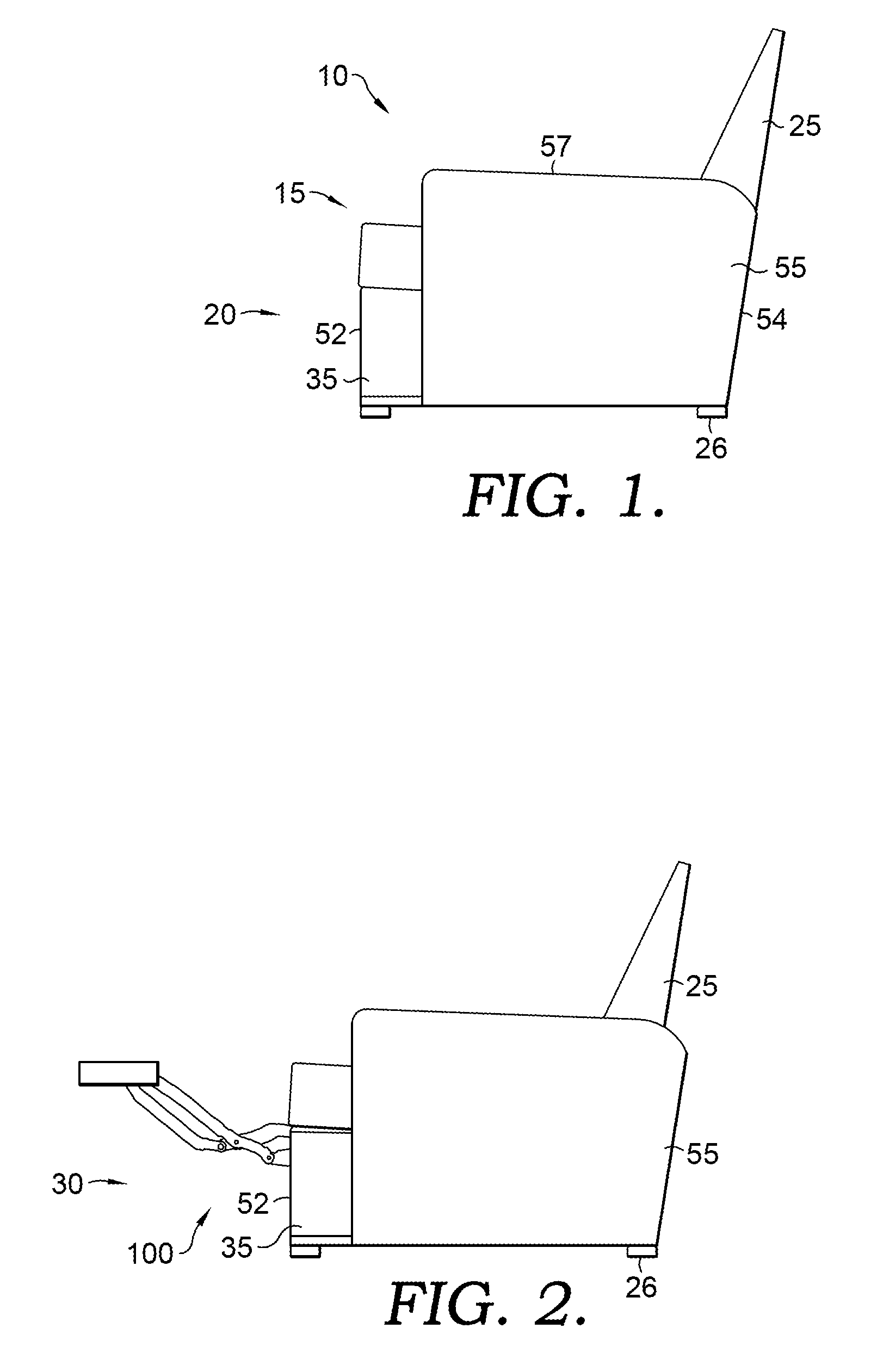 Zero-wall clearance linkage mechanism for a dual motor lifting recliner