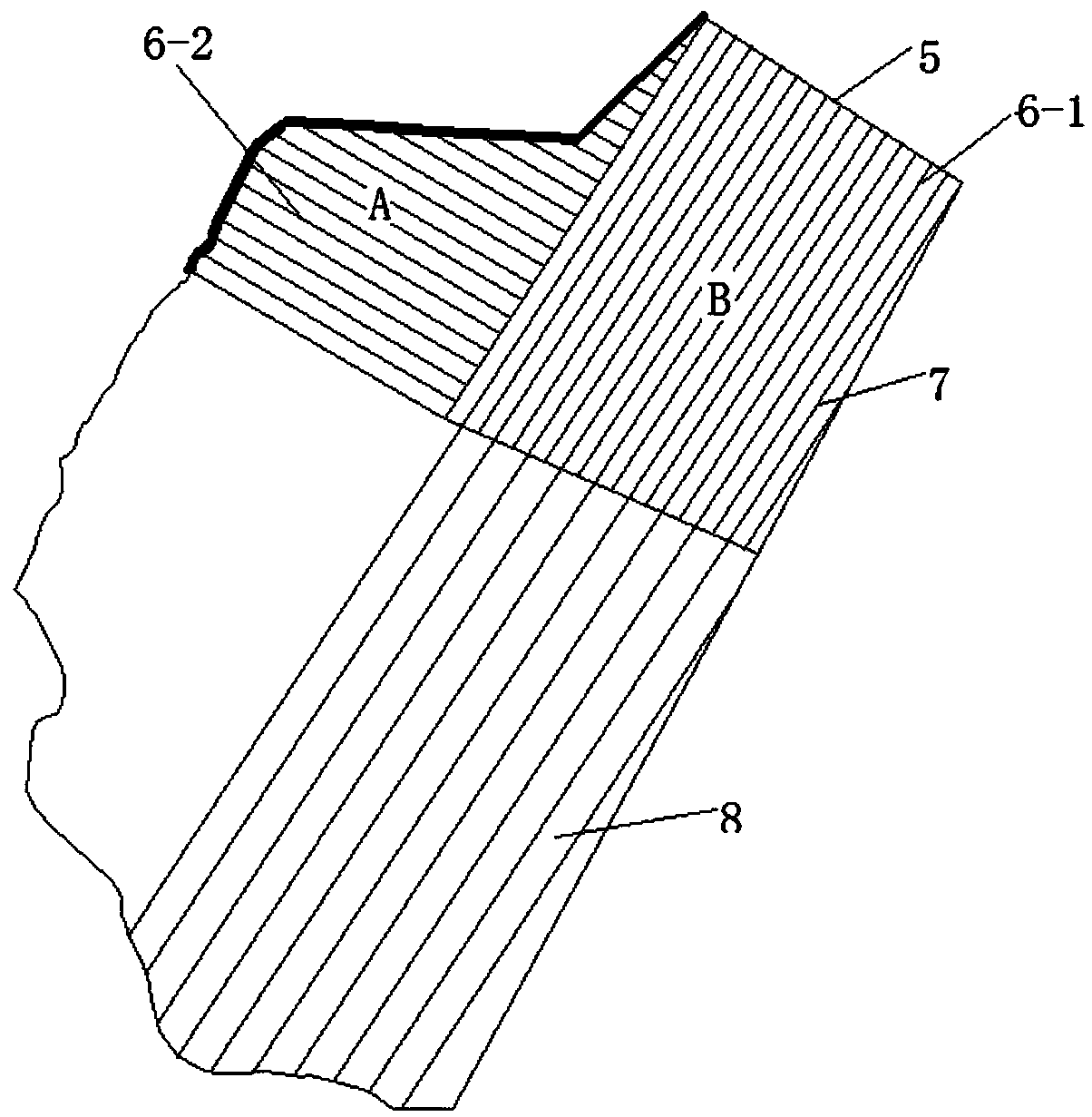 Determining method of arch dam abutment sliding block body bottom sliding face water seepage pressure