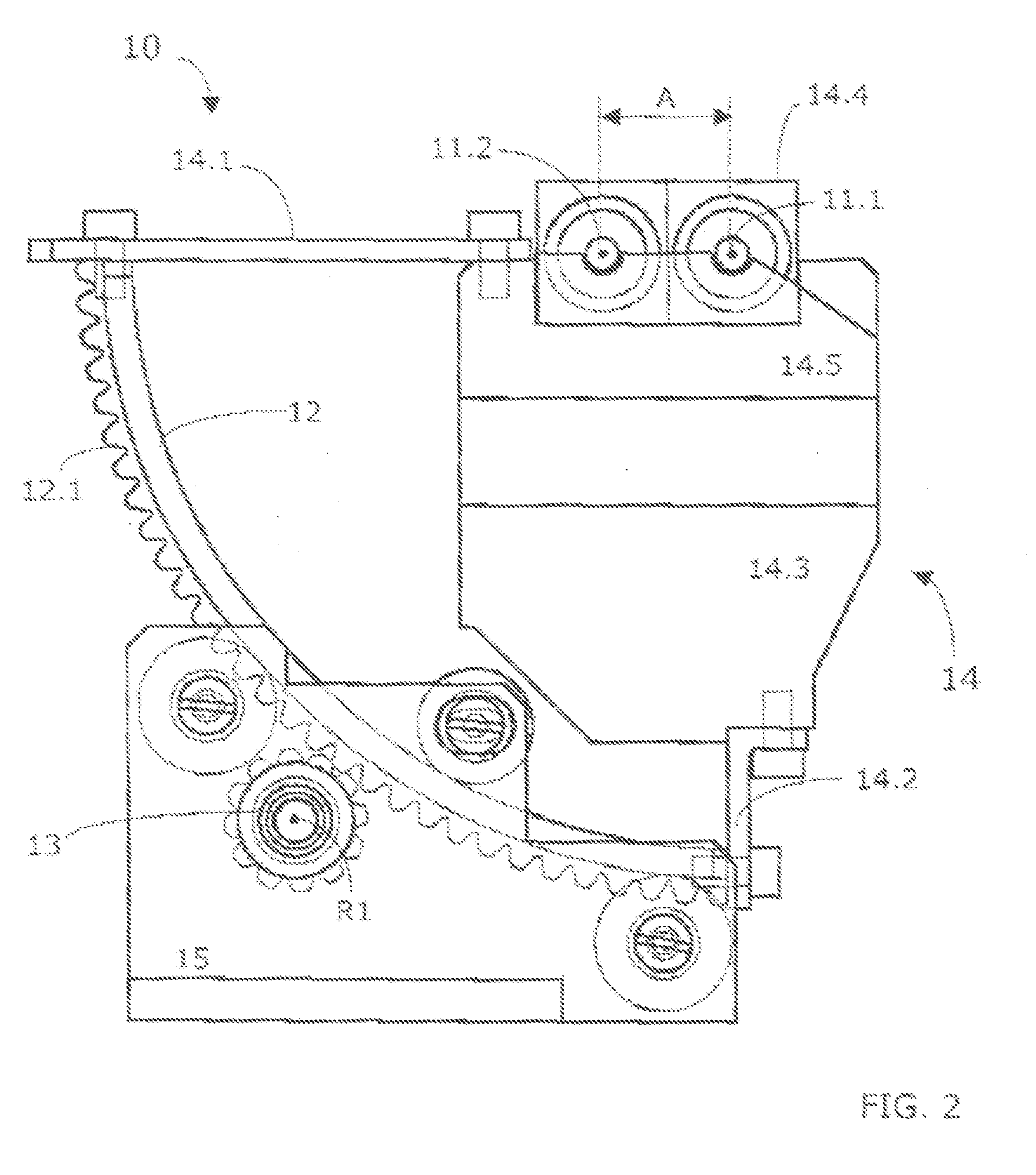 Device, machine and method for applying glue capable of flowing