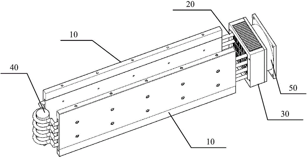 Battery pack cooling device and battery module using same