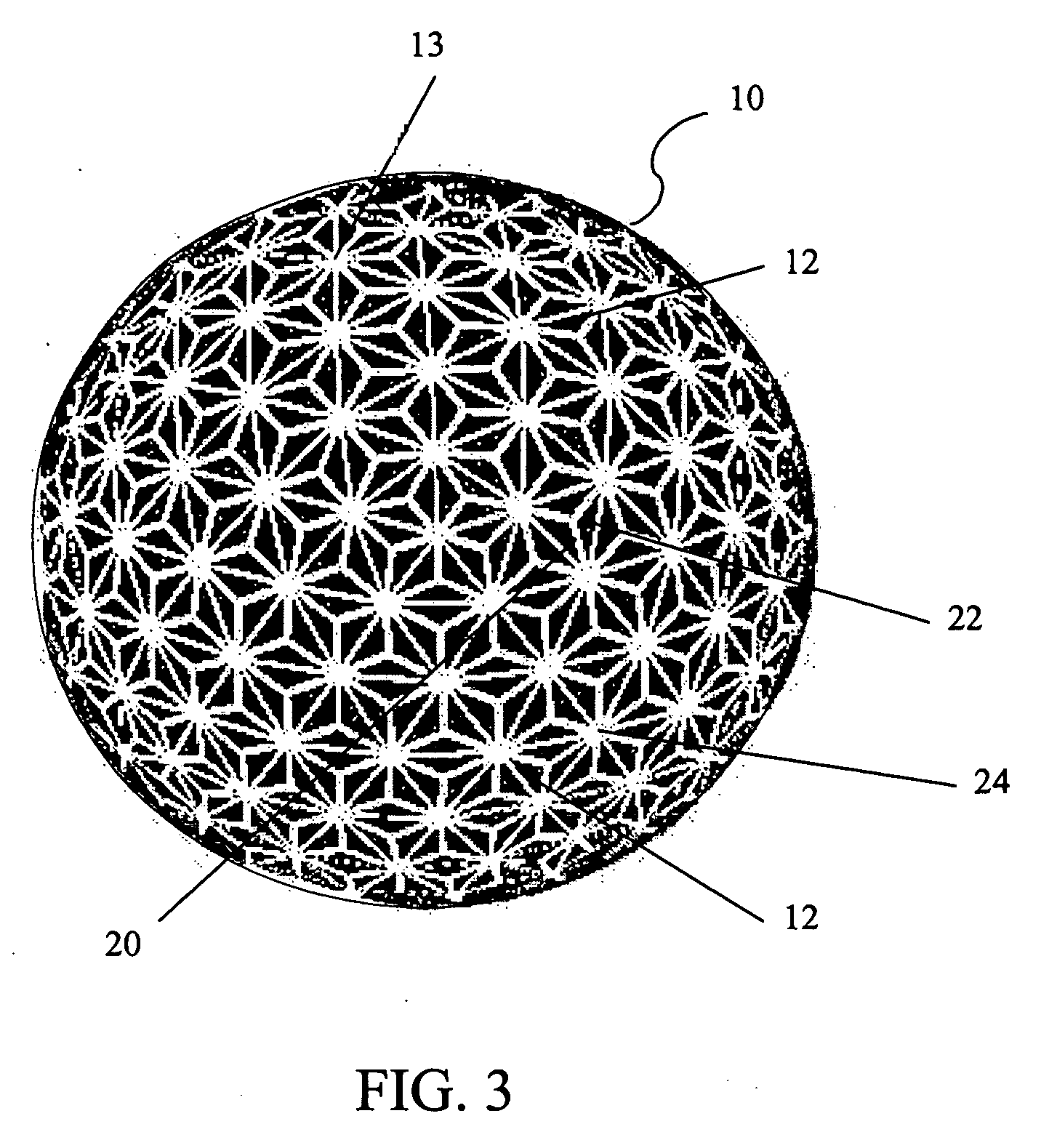 Golf ball with varying land surfaces