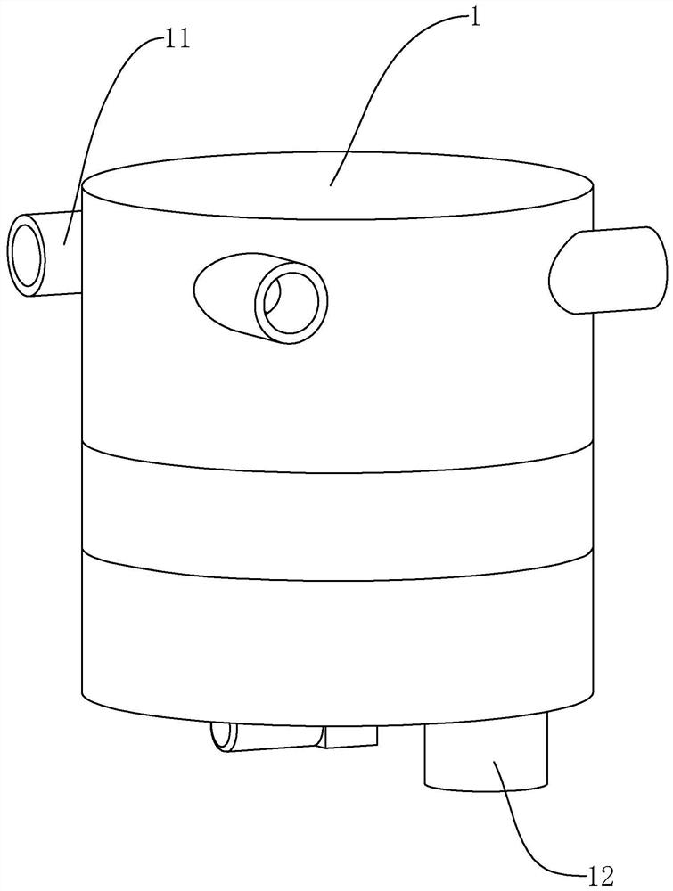 A sewage purification treatment device for a municipal sewage pipe network