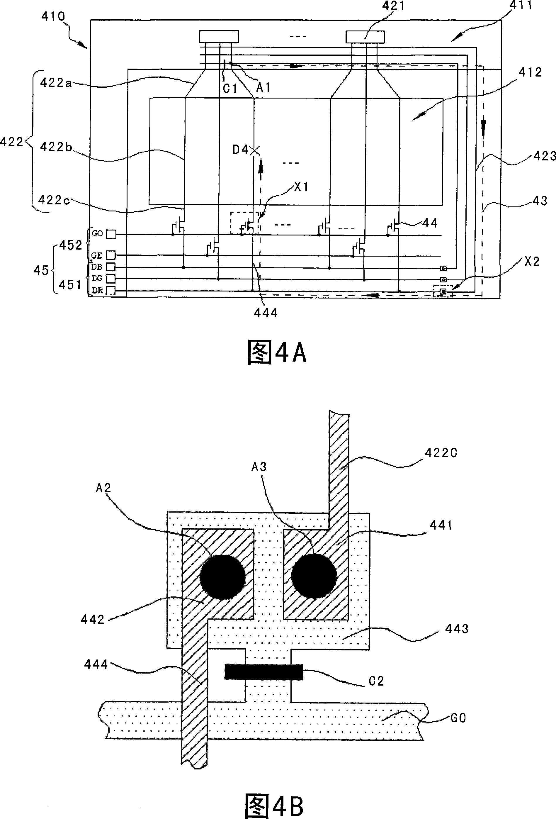 LCD device array substrate, its mending method and LCD device