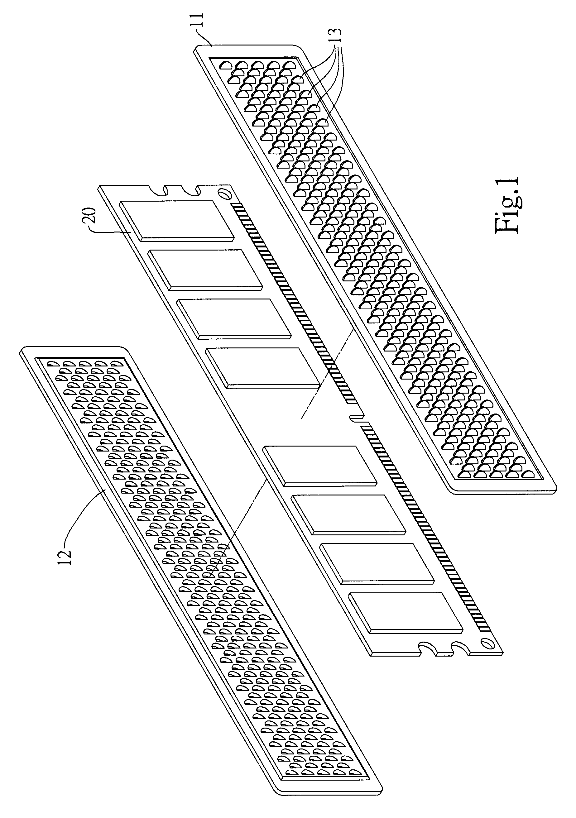 Memory heat sink device provided with a larger heat dissipating area