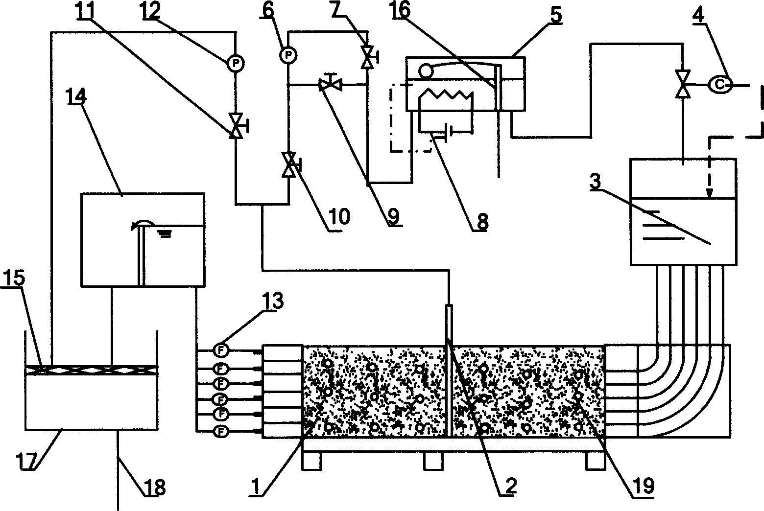 Tester for heat transferring and pore flowing character of aqueuos porous media materials