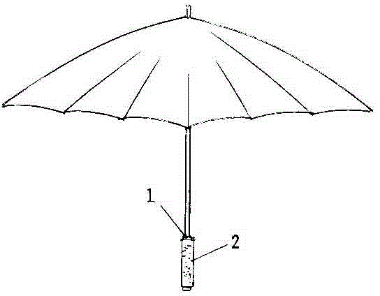 Umbrella provided with warming handle sleeve