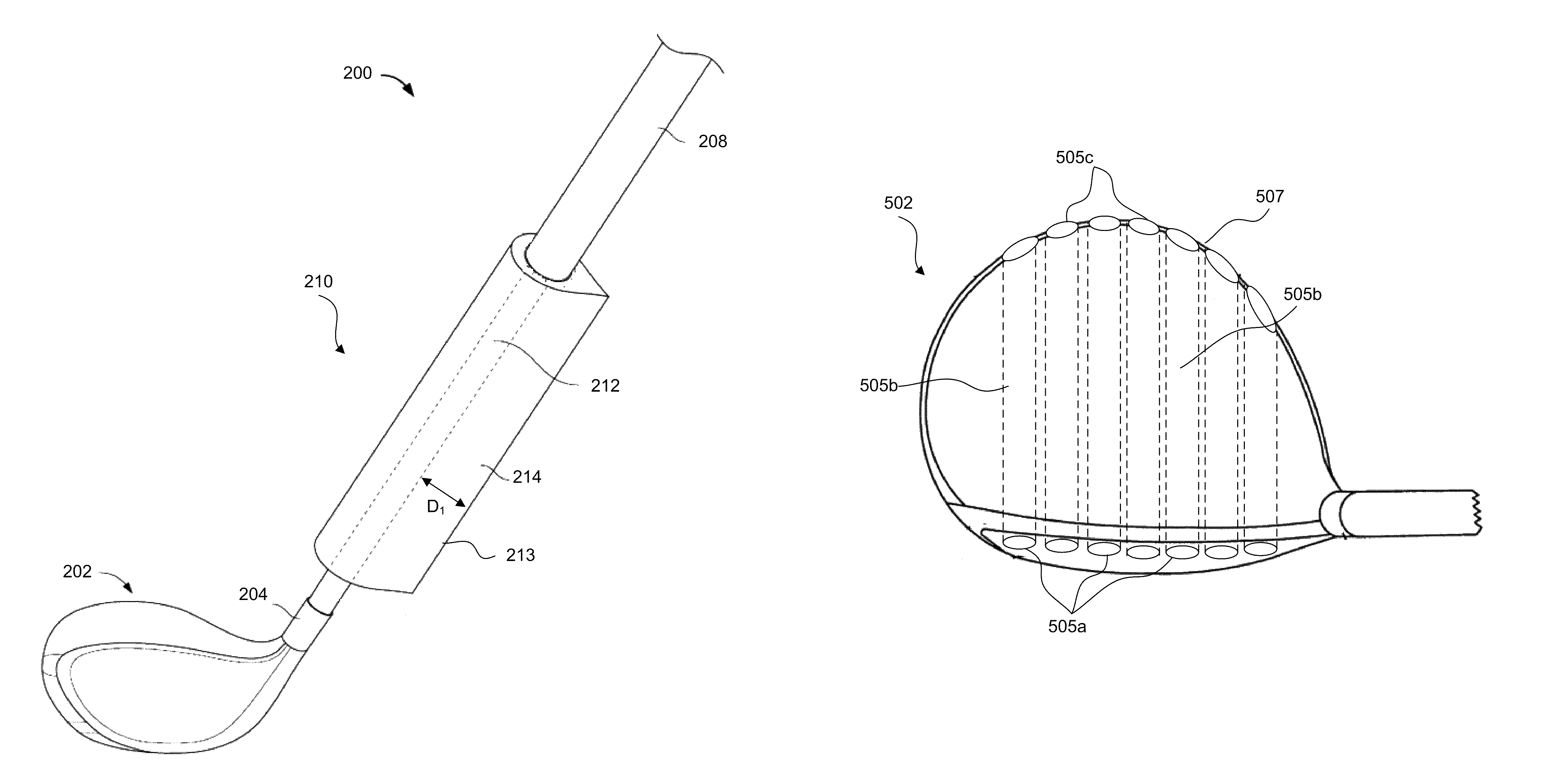 Golf club with wind resistant shaft and golf club head