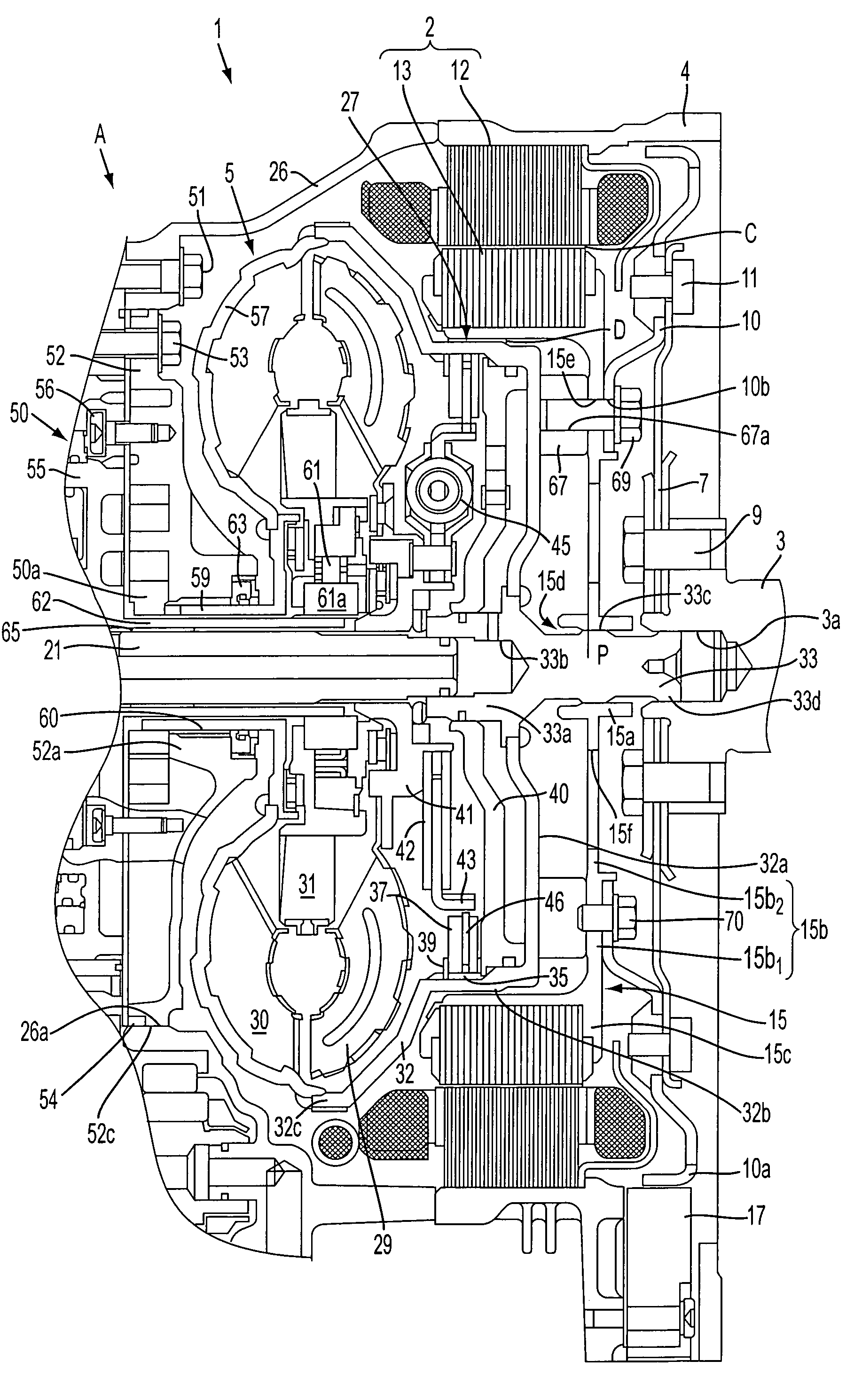 Drive device for hybrid vehicle