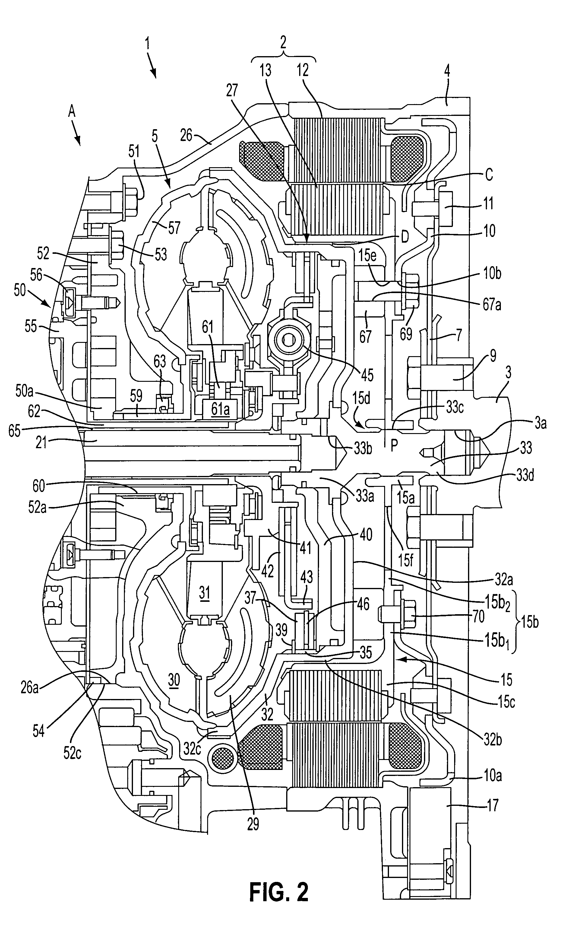 Drive device for hybrid vehicle