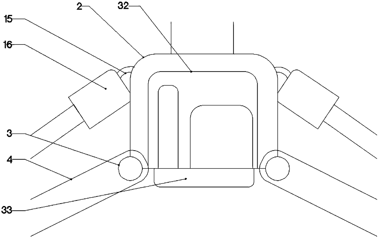 Medical infusion bottle support with following function