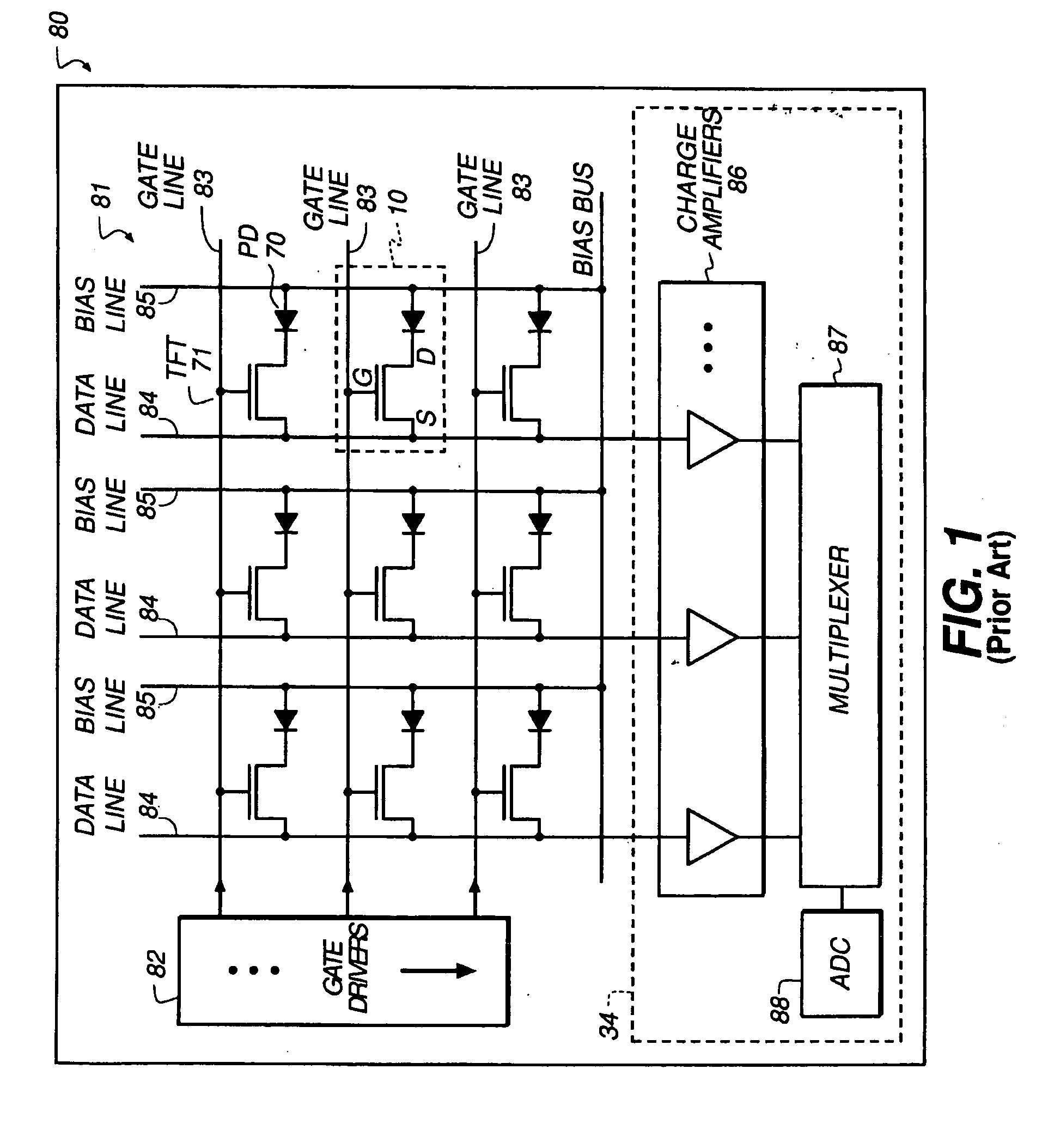 Digital radiographic imaging apparatus