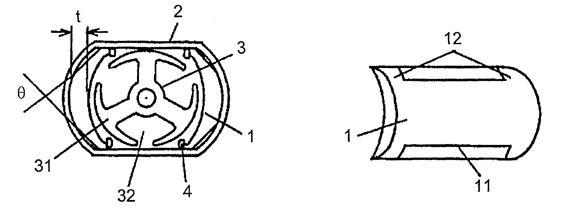 Permanent magnet field small DC motor