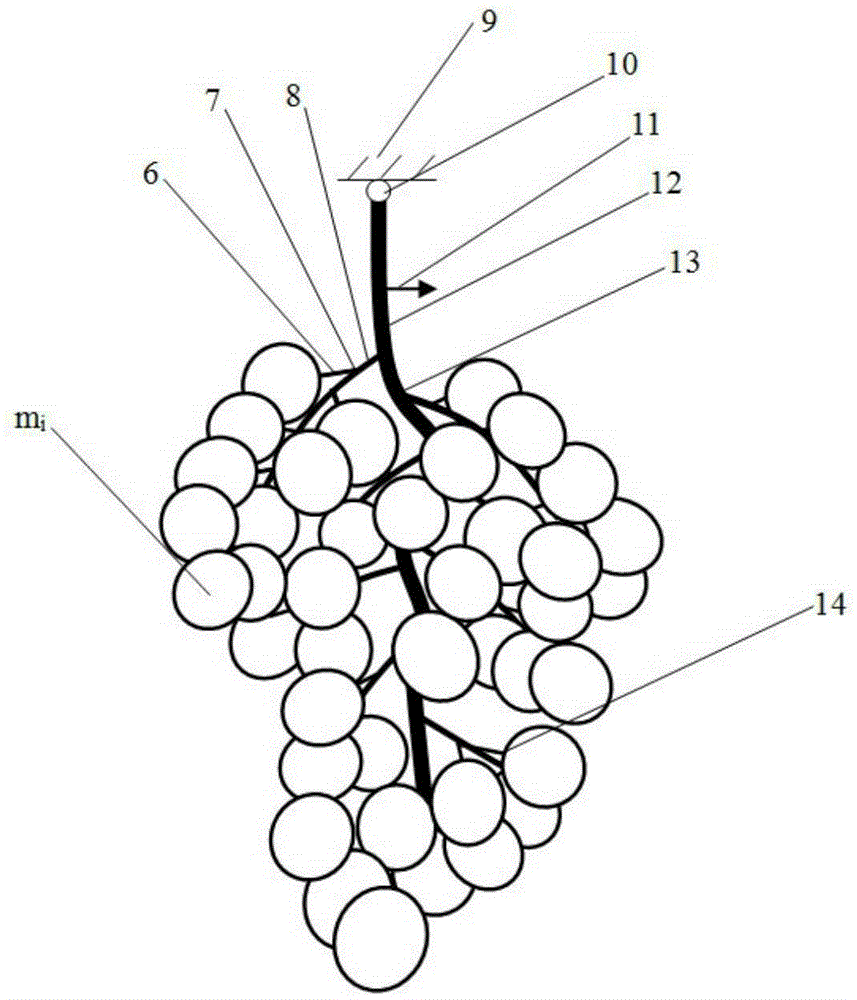 Cluster vibration fall-off simulation model and establishment method thereof