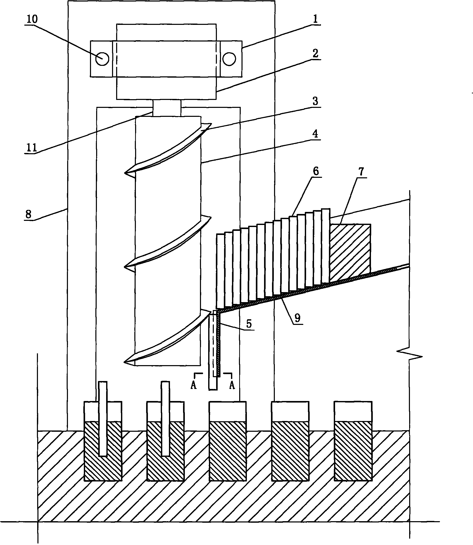 Stud type ice cream rod inserting machine