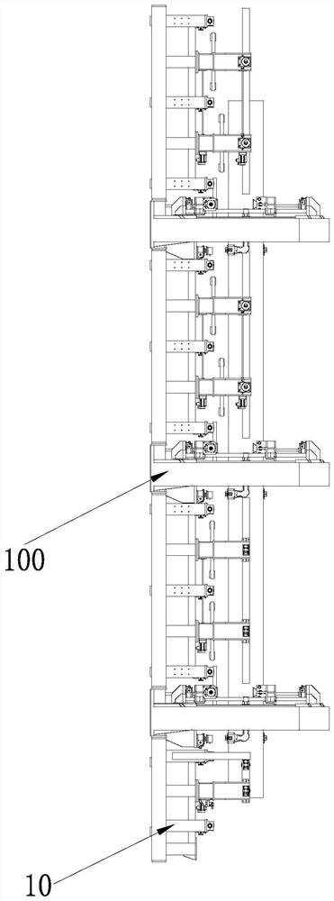 H-shaped steel overturning, welding and forming device