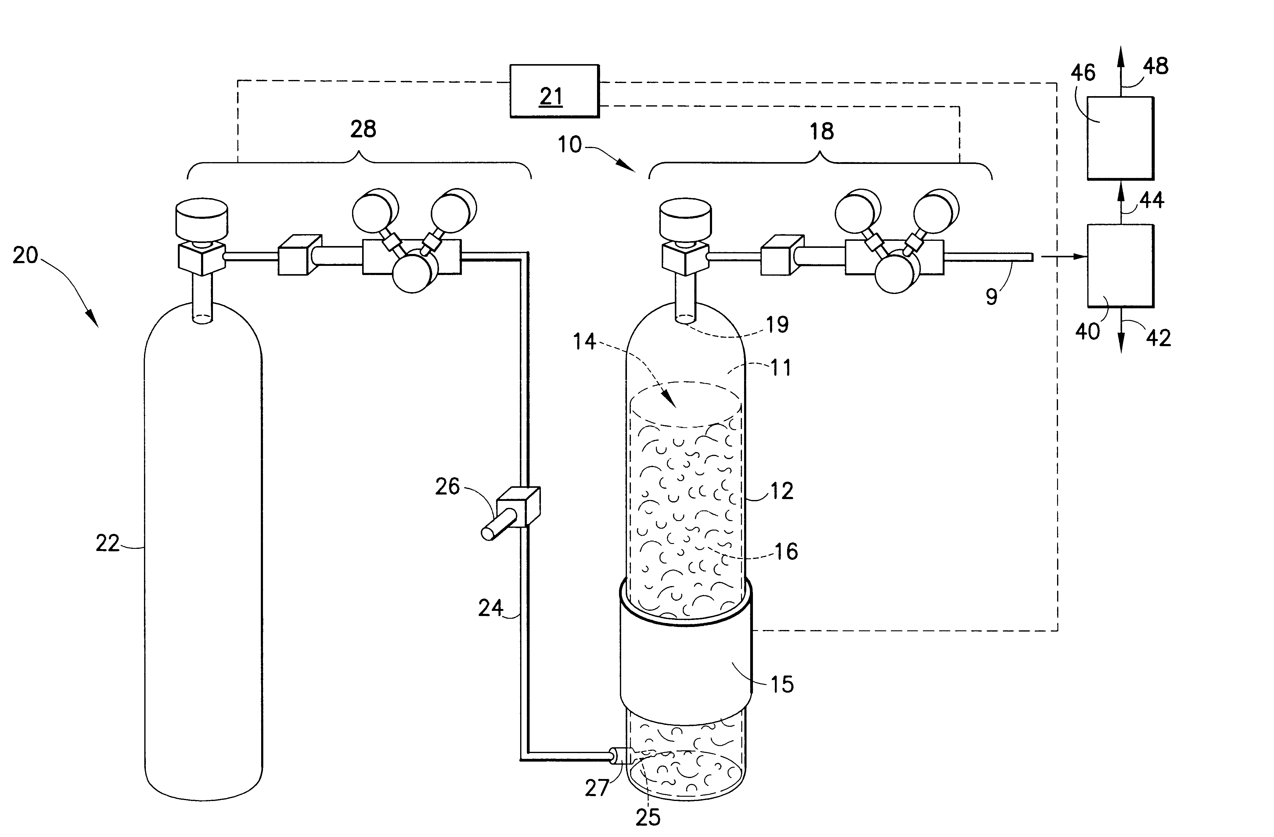 Fluid storage and dispensing system