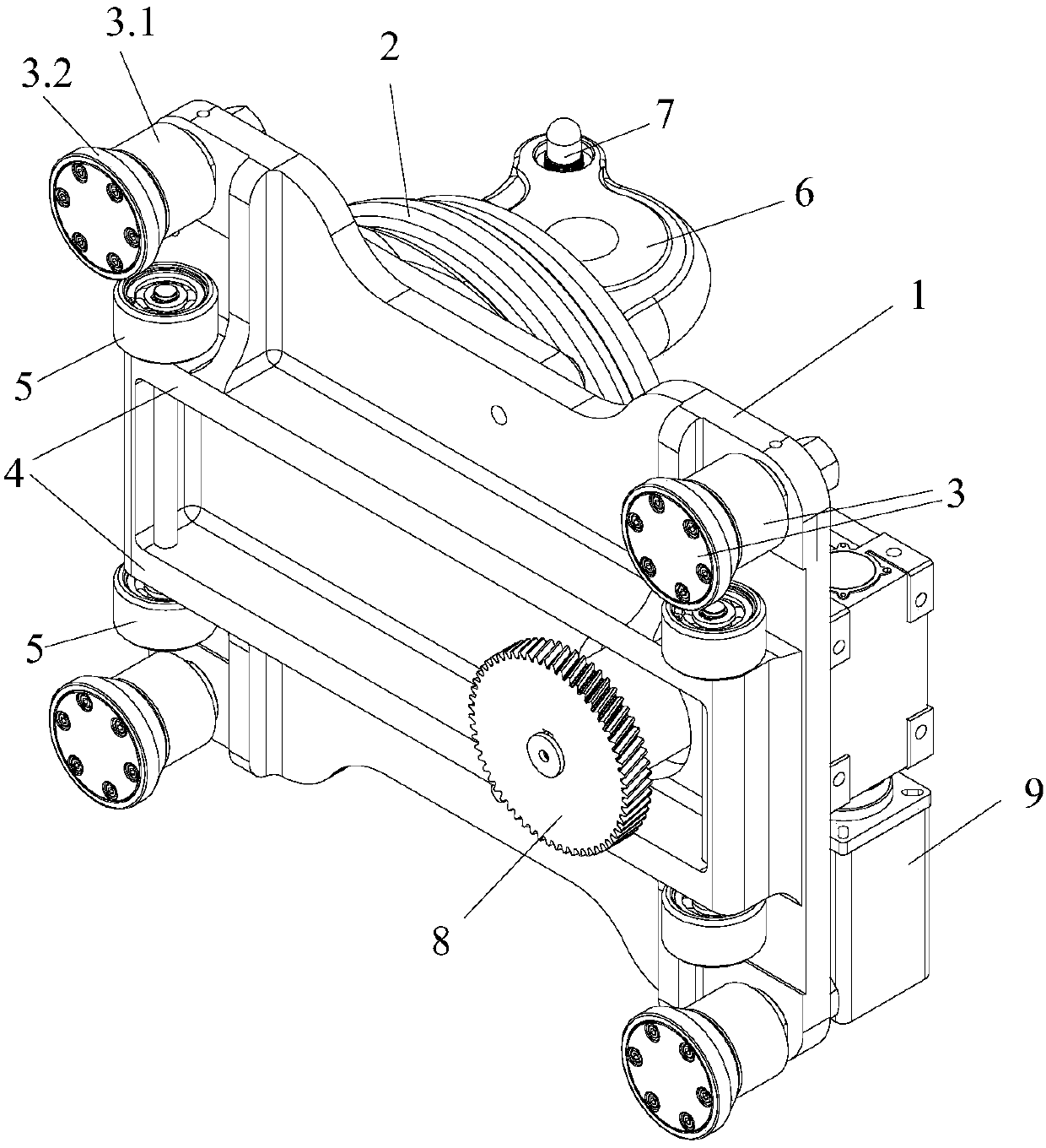 A vertical walking mechanism