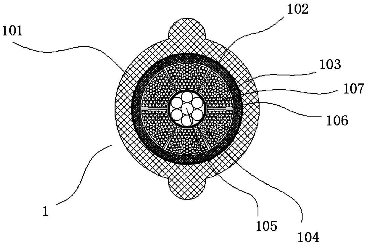 Long-distance overhead high-tensile-strength cable