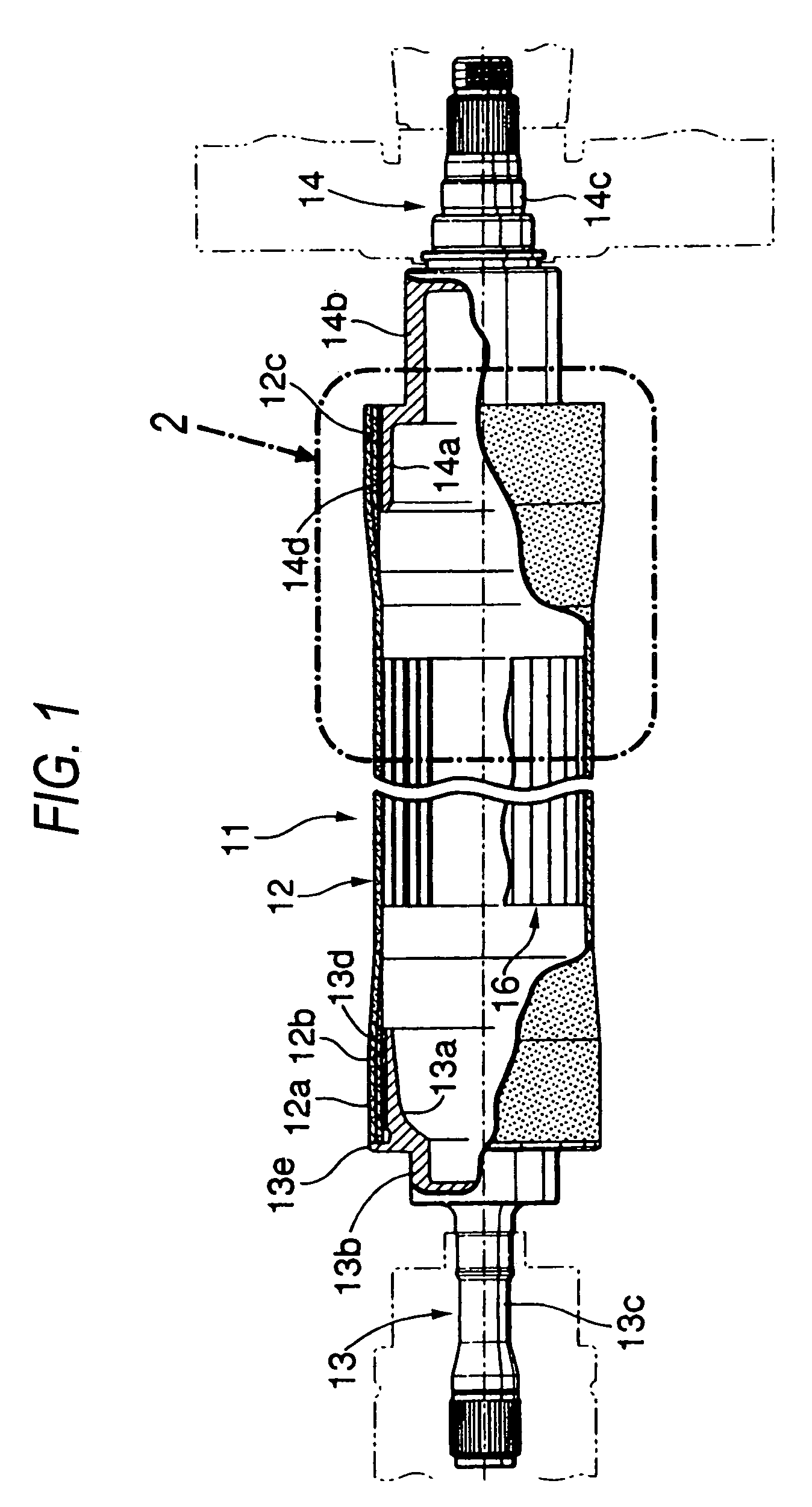 Propeller shaft apparatus