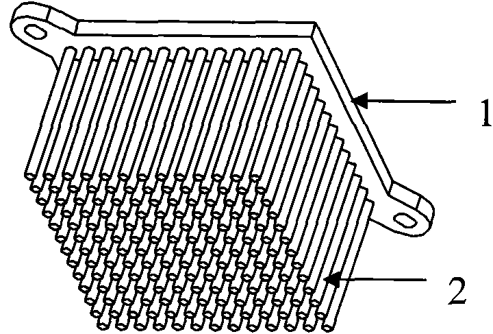 Method for preparing gradient-structure copper radiating rib for electronic element